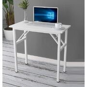 Sturdy and Heavy Duty Foldable Office Computer Desk (White, 80cm)