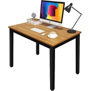 Sturdy and Heavy Duty Foldable Office Computer Desk (Teak, 101cm)