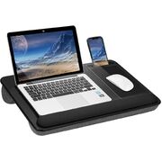 Portable Laptop Desk With Device Ledge, Mouse Pad (Black, 43Cm)