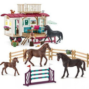 Schleich Large Playset Secret Horse Training At The Horse Club Caravan 72141