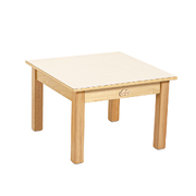 Kids Birch Plywood White Square Table - H54cm