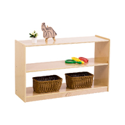 2 Shelf Wooden Storage Cabinet Open Back H60.5cm