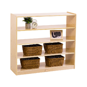 4 Shelf Wooden Storage Cabinet Open Back H91cm