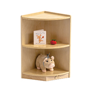 Kids 2 Tier Corner Shelf Wooden Storage Cabinet