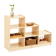 Kids Ladder Storage Cabinet With 6 Bins - H76cm