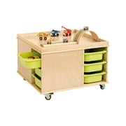 Preschool Activity Play Table with 12 Storage Bins