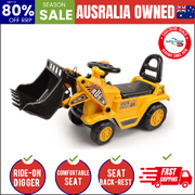 Ride-On Children'S Digger (Yellow) W/ Interactive Gear Stick & Scoop