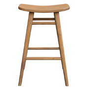 Oval Solid Mindi Kitchen Counter Stool (Natural)