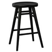 Scandinavian Timber Kitchen Counter Stool (Black)