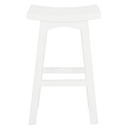 Solid Mahogany Timber Barstool (White)