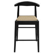 Arden Solid Oak Loom Kitchen Counter Stool Black Stylish