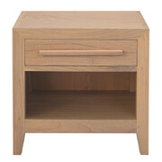 1-Drawer Solid Mindi Bedside Table (Natural)