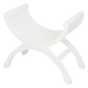 Solid Mahogany Single Seater Stool (White)