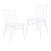 Solid Oak Dining Chair - Set of 2 (White)