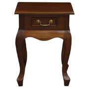Queen Anne 1 Drawer Lamp Table (Mahogany)