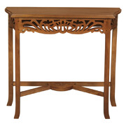 Carved Sofa Table (Light Pecan)