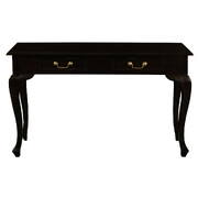 Queen Ann 2 Drawer Sofa Table (Chocolate)