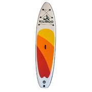 Inflatable Stand Up Paddle Board 10.5ft, Lightweight, Anti-Slip Pad - Yellow, Orange & Red