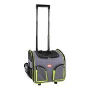 Convenient Pet Trolley: Portable, Foldable Dog Cat Carrier Cart with Wheels for Travel - Green