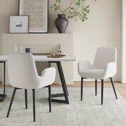 Elegant Boucle & Teddy Sherpa Dining Chair