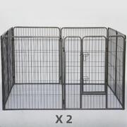 16 Panels 100 cm Heavy Duty Pet Dog Cat Puppy Rabbit Exercise Playpen Fence