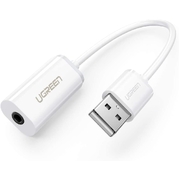 Usb A Male To 3.5 Mm Aux Cable (White)