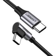 Usb-C To Angled Usb2.0-C Round Cable, 2M (Gray Black)