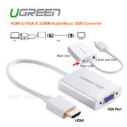 UGREEN HDMI to VGA & 3.5MM Audio / Mirco USB converter (40212)