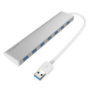 Simplecom CH371 Ultra Slim Aluminium 7 Port USB 3.0 Hub for PC Mac Laptop Silver