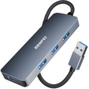 USB 3.0 4-port Hub USB A Splitter Ultra-Slim