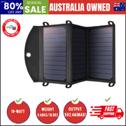 19W Portable Solar Panel Charger Sunpower Panels Dual Usb Charger