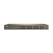 24-Port 10/100Mbps and 2 Gigabit Web Smart PoE Switch 