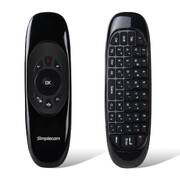 Simplecom RT100 Rechargeable 2.4G Wireless Remote Air Mouse with Keyboard for PC Android TV Box Media Player