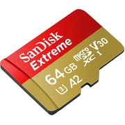 SanDisk Extreme 64GB(1) microSD UHS-I Memory Card