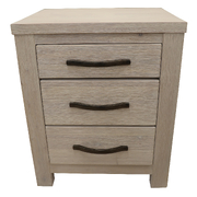 Bedside Tables 3 Drawers Storage Cabinet Shelf Side End Table - White