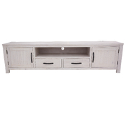 Entertainment Tv Unit 216Cm 2 Drawer 2 Door Mt Ash Wood - White