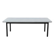 120Cm Outdoor Coffee Table Glass Concrete Top