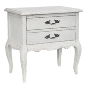 Bedside Table 2 Drawers Storage Cabinet Side End Tables Distressed White