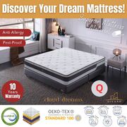 Queen Size Pocket Spring Luxury Plush Top 28Cm Mattress