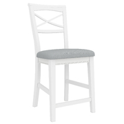 Tall Bar Chair Stool Set Of 2 Solid Acacia Wood Hampton Furniture - White