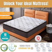 Queen Size 7 Zones Pocket Spring Premium Medium Feel 34Cm Mattress