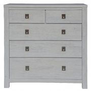 Tallboy 5 Chest Of Drawers Storage Cabinet White Wash