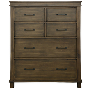 Tallboy 6 Chest Of Drawers Solid Pine Wood Bed Storage Cabinet -Rustic Grey