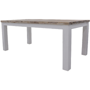 Dining Table 190Cm Solid Acacia Wood Home Dinner Furniture -White Brush