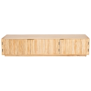 Entertainment Tv Unit 200Cm 3 Door Solid Mango Wood - Natural