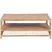 110Cm Rattan Cane Coffee Table - Natural