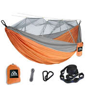 Camping Hammock with Mosquito Net - Orange