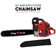 Commercial Petrol Chainsaw 24" Bar Chain Saw Tree Pruning Top Handle