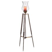 Tripod Candle Holder Floor Stand With Glass Globe Lamp