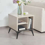 Lamp Table 3 Open Storage Cabinet Mdf In Champagne Colour